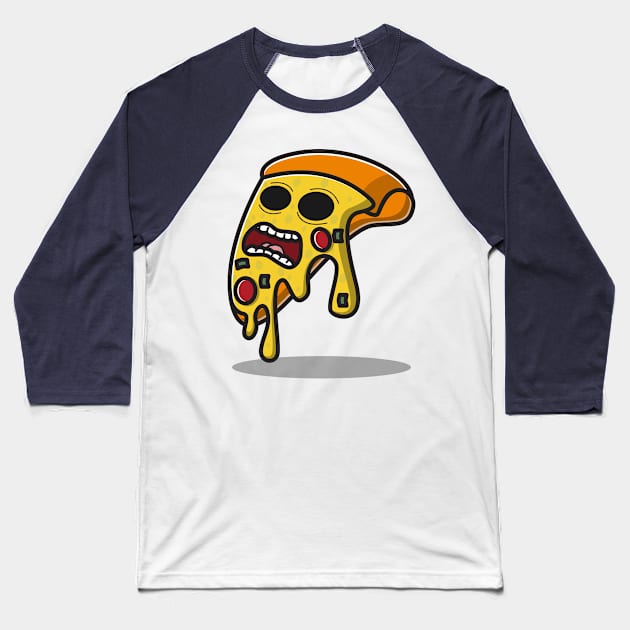 spooky pizza Baseball T-Shirt by fflat hds